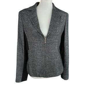 Ann Klein tweed zippered jacket